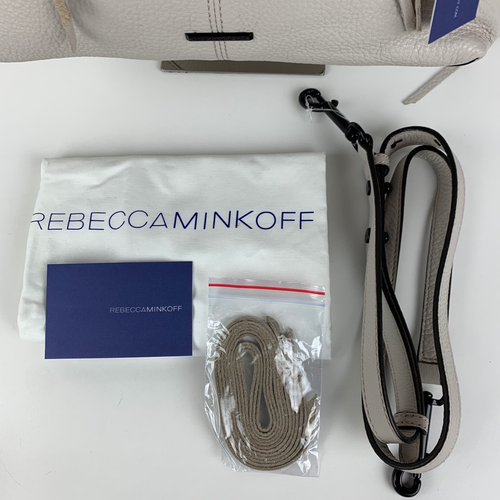 New Rebecca Minkoff Moto Leather Satchel - Putty - Picture 6 of 7